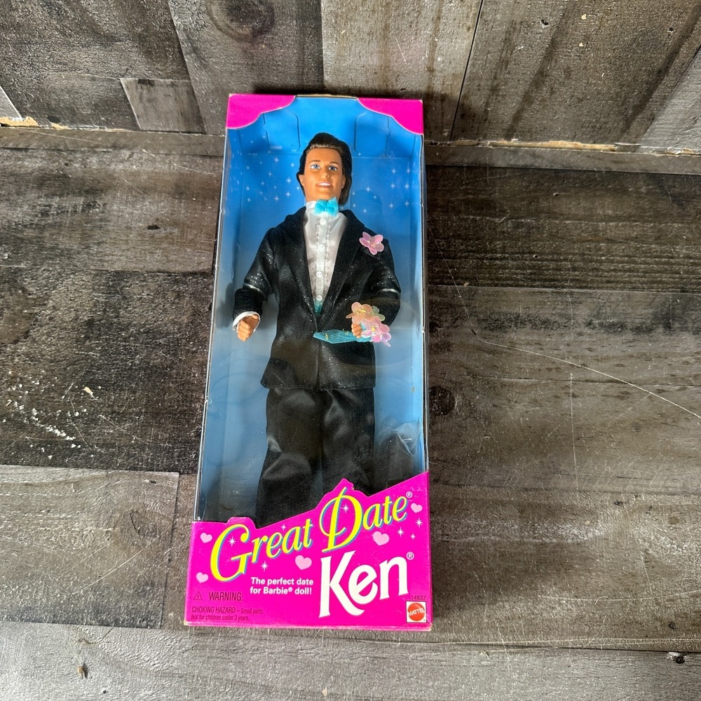 GREAT DATE Ken Tuxedo Tux Black Suit 1995 Barbie Mattel 14837